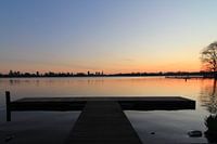 Coucher de soleil à couper le souffle au Kralingse Plas'.