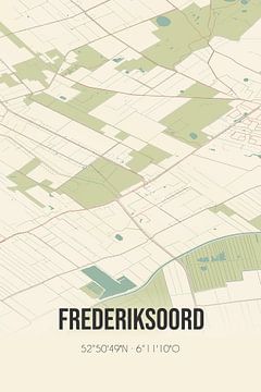 Vintage landkaart van Frederiksoord (Drenthe) van Rezona