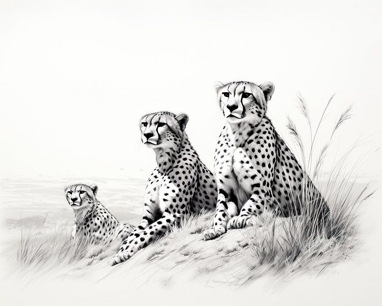 Painting Cheetah by ARTEO Paintings