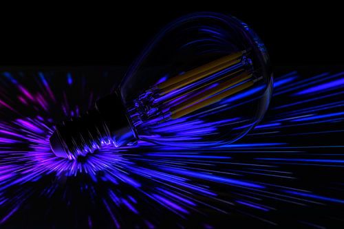 Colourful light bulb