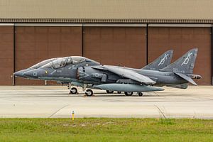 Zwei McDonnell Douglas TAV-8B Harrier.