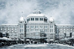 Het Kurhaus in Scheveningen in hartje winter van Art by Jeronimo