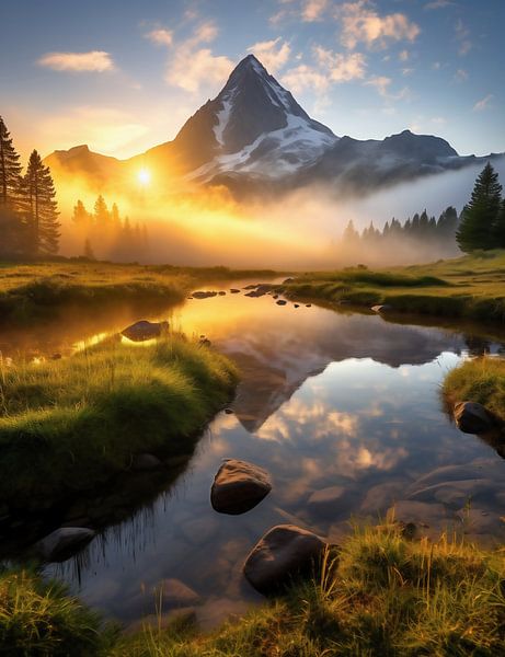 Herbst in den Bergen von fernlichtsicht