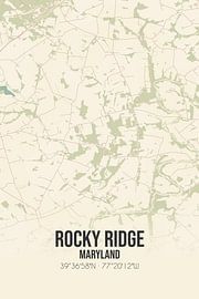 Alte Karte von Rocky Ridge (Maryland), USA. von Ortsdrucke