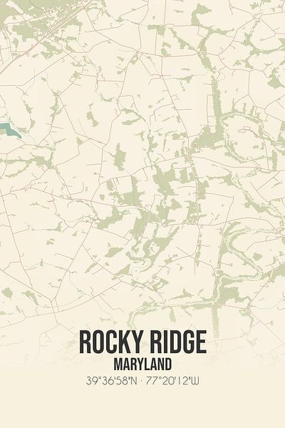 Vintage map of Rocky Ridge (Maryland), USA. by Prints of Place