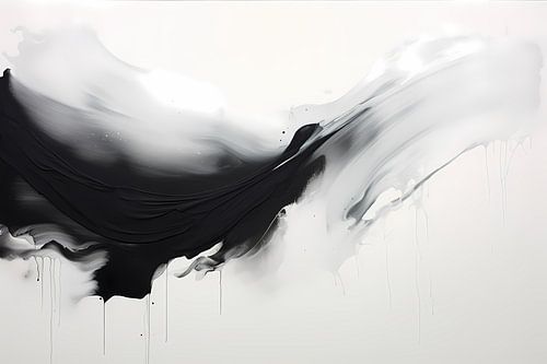 Abstract Painting Monochrome, black and white