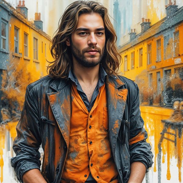Un artiste dans un environnement coloré par Digital Art Nederland