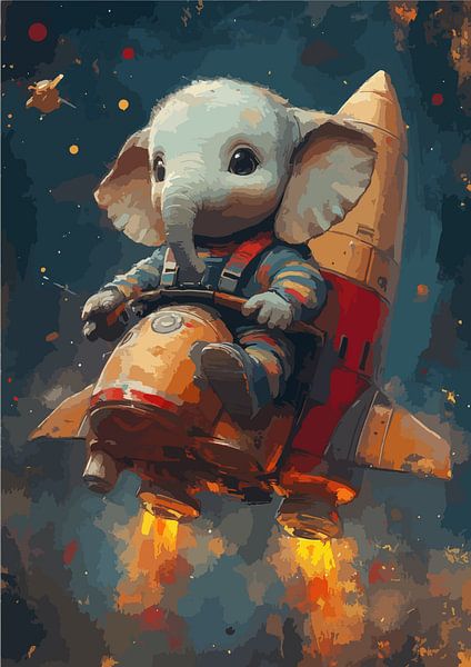 Elephant Astronaut by bob rendy