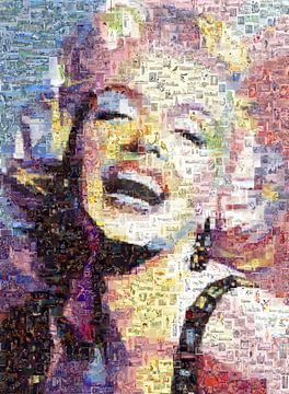 Marilyn Monroe, Pop Art Mosaik von Atelier Liesjes