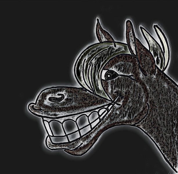 Cheerful horse ( drawing ) by Jose Lok