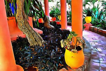 Kleurrijke plantenpotten Marrakech 5 van Dorothy Berry-Lound