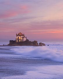 Sonnenuntergang bei der Capela do Senhor da Pedra, Vila Nova de Gaia, Portugal