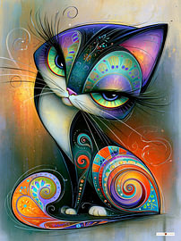Boze zwarte kat / poes