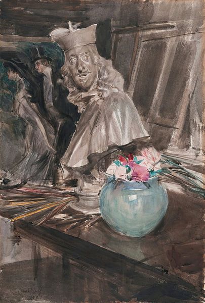 Giovanni Boldini - A Corner of the Artist's Studio with a Bust of Leopoldo De Medici (1905) by Peter Balan