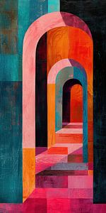Peinture abstraite au néon
