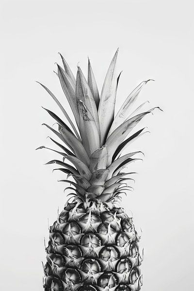 Schwarz Weiss Ananas: Natur im Fokus von Poster Art Shop