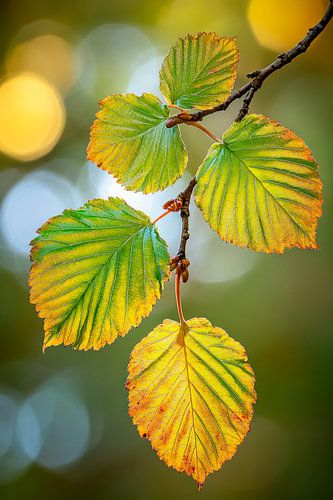 Colourful leaves in soft light by Poster Art Shop