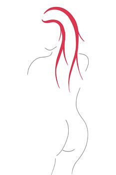 Silhouette eines weiblichen Körpers