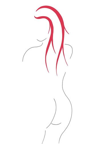 Silhouette of female body