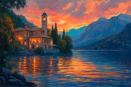 Abendstimmung am See von Poster Art Shop