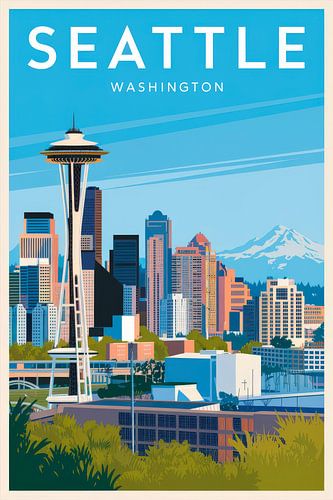 Seattle, Washington Vintage Reisposter