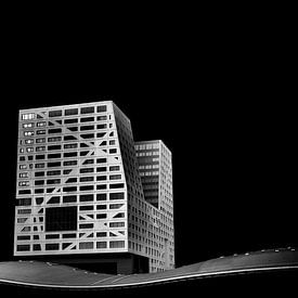 Black and white minimalism photo of Utrecht's city office by Phillipson Photography