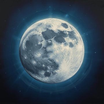 Blauer Mond Lichtmalerei