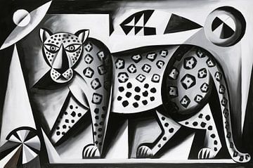 Leopard with geometric shapes by Imperial Art House