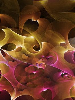 Liefde Vindt Je Liefde Verklaring Harten Modern