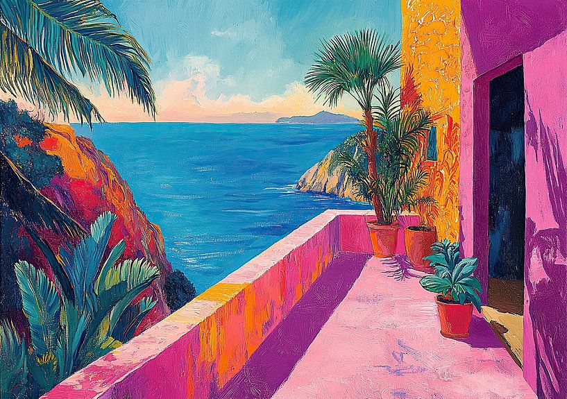 Matisse inspiriert Mediterran Meer Meerblick Fauvismus von Niklas Maximilian
