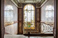 Trappenhuis met glas in lood