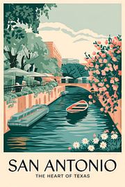San Antonio, Texas sur Poster Art Shop