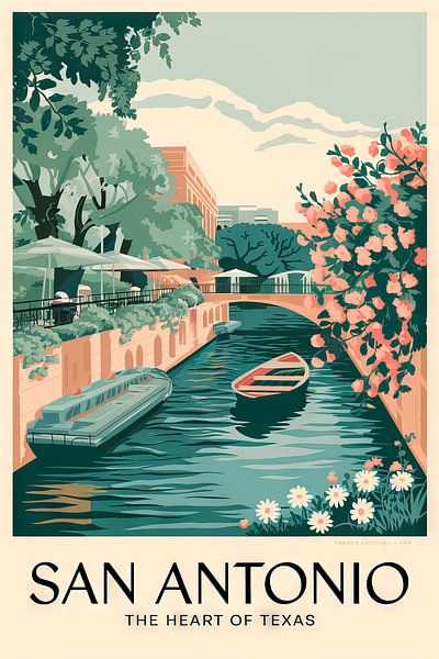 San Antonio, Texas van Poster Art Shop