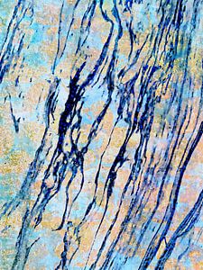 Goldenes Meer ein moderner Natur Expressionist in Blau Gold II