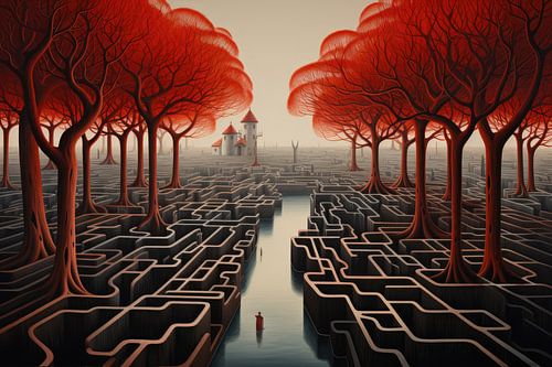 Landscape surreal abstract and bizarre