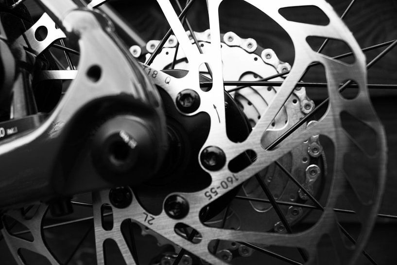 Rennrad in schwarz-weißem Detail von Torrentius