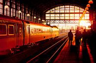 Train passengers on platform of The Hague Holland Spoor train station by Rob Kints thumbnail