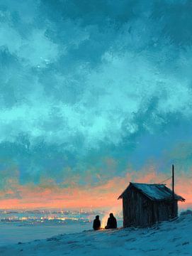 Rester jusqu'à la tombée de la nuit sur Vlindertuin-Art