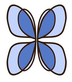 Butterfly, abstract line drawing by Joyce Kuipers