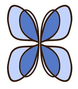 Schmetterling, abstrakte Strichzeichnung