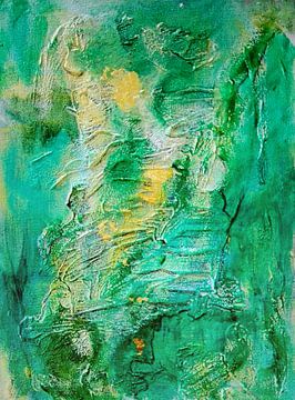 Green and Gold Abstract