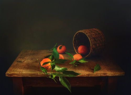 still life with tangerines