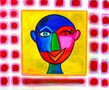 Modern abstract gezicht van Danielle Ducheine thumbnail
