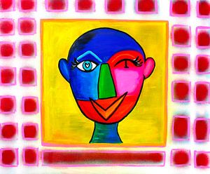 Modern abstract gezicht