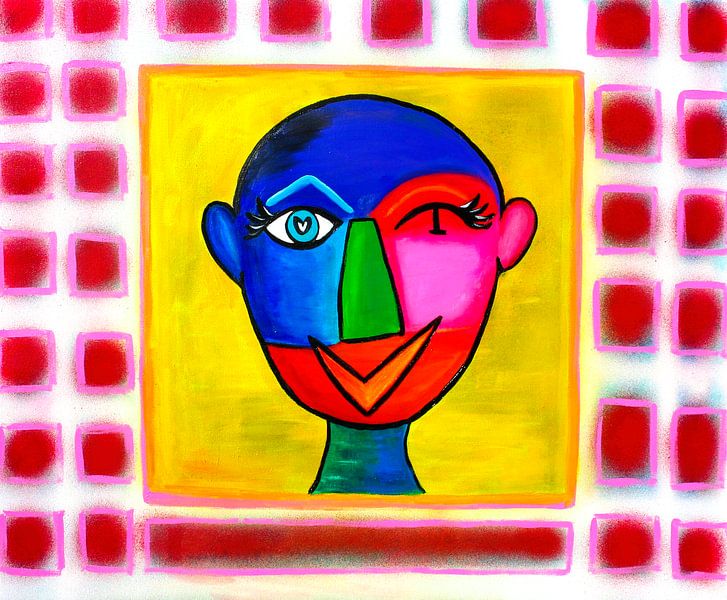 Modern abstract gezicht van Danielle Ducheine