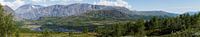 Groot panorama van de Besseggen bergkam  in NP Jotunheimen, Oppland, Noorwegen van Martin Stevens thumbnail