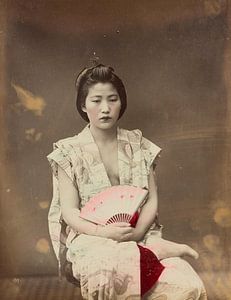 Porträt, Frau, Vintage, Japan, 1800er