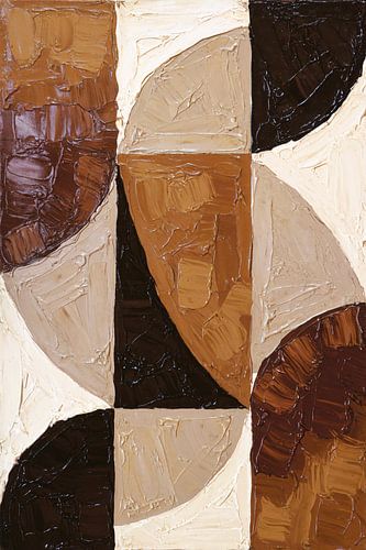 Abstract geometrisch ontwerp aardetinten