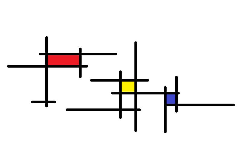 Mondrianoïde 1 par Henk-Jan van Tuyl