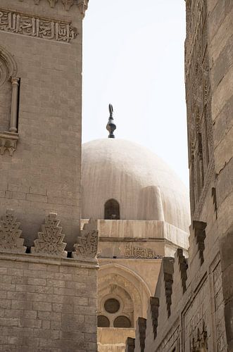 Architecture old center cairo egypte. Look through the mosque dome.